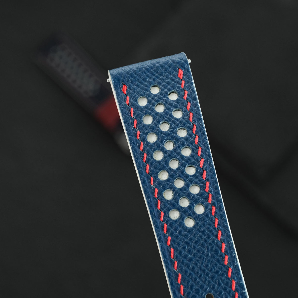navy & red epsom leather watch strap – photo 8