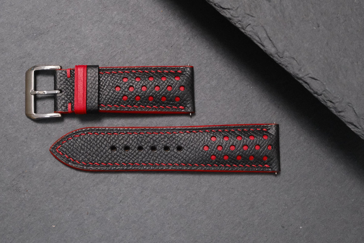 black red & red epsom leather watch strap – photo 8