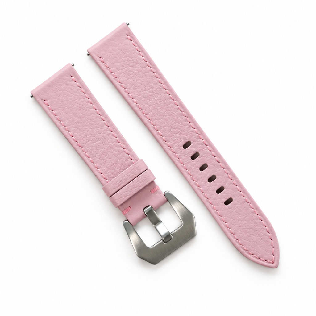 Light Pink Togo Leather Watch Strap