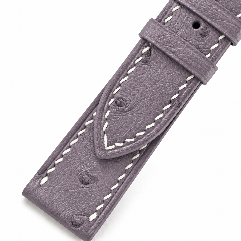 Dusty Mauve Ostrich Leather Watch Strap