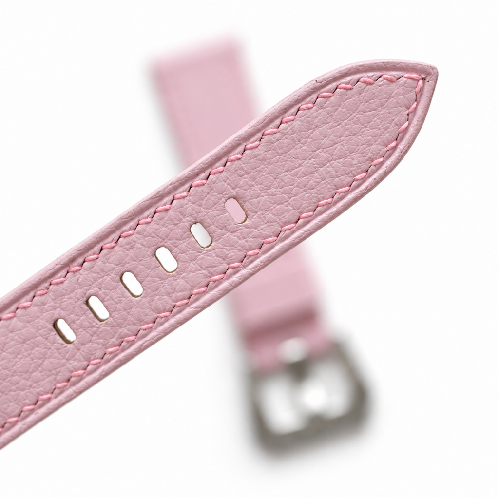 Light Pink Togo Leather Watch Strap