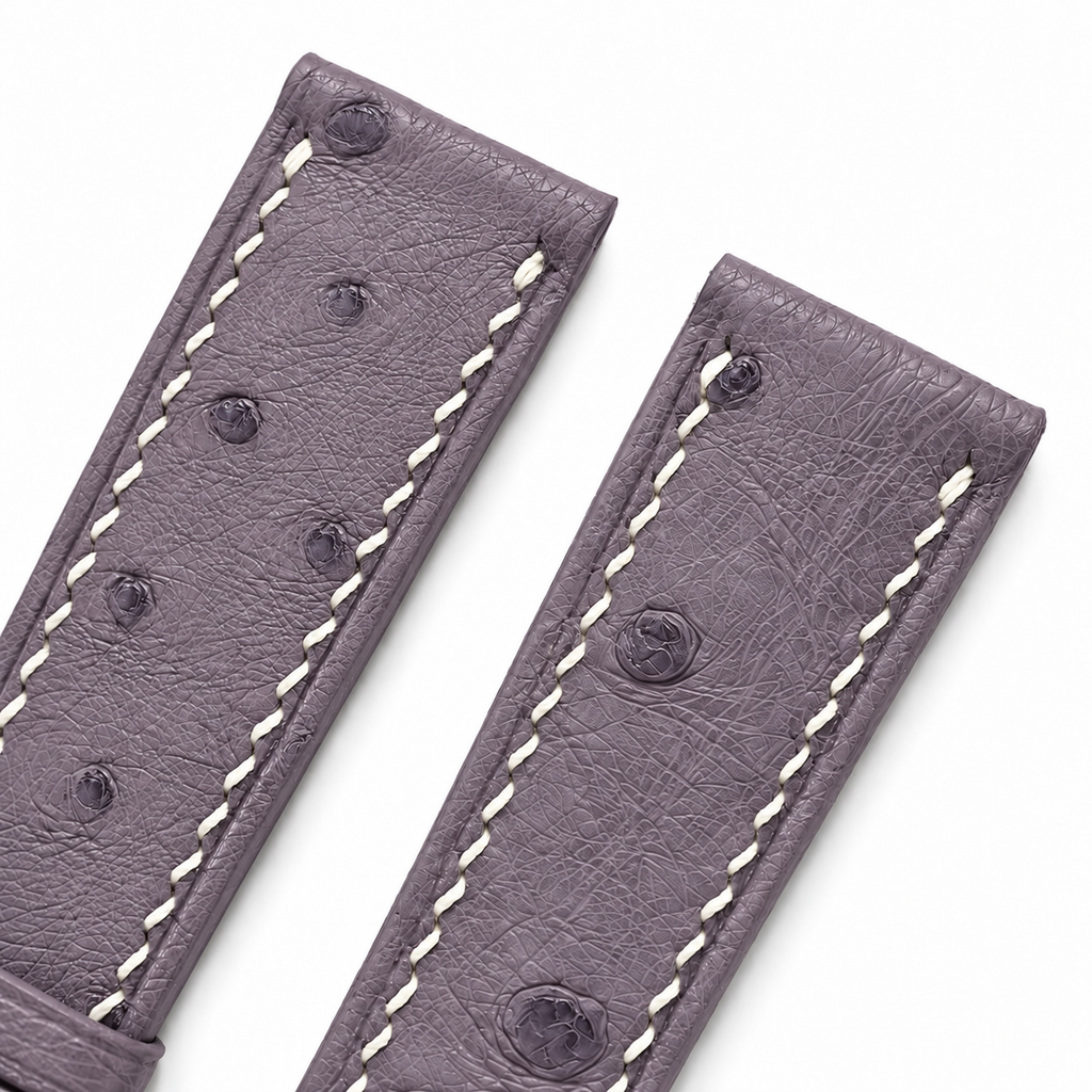 Dusty Mauve Ostrich Leather Watch Strap