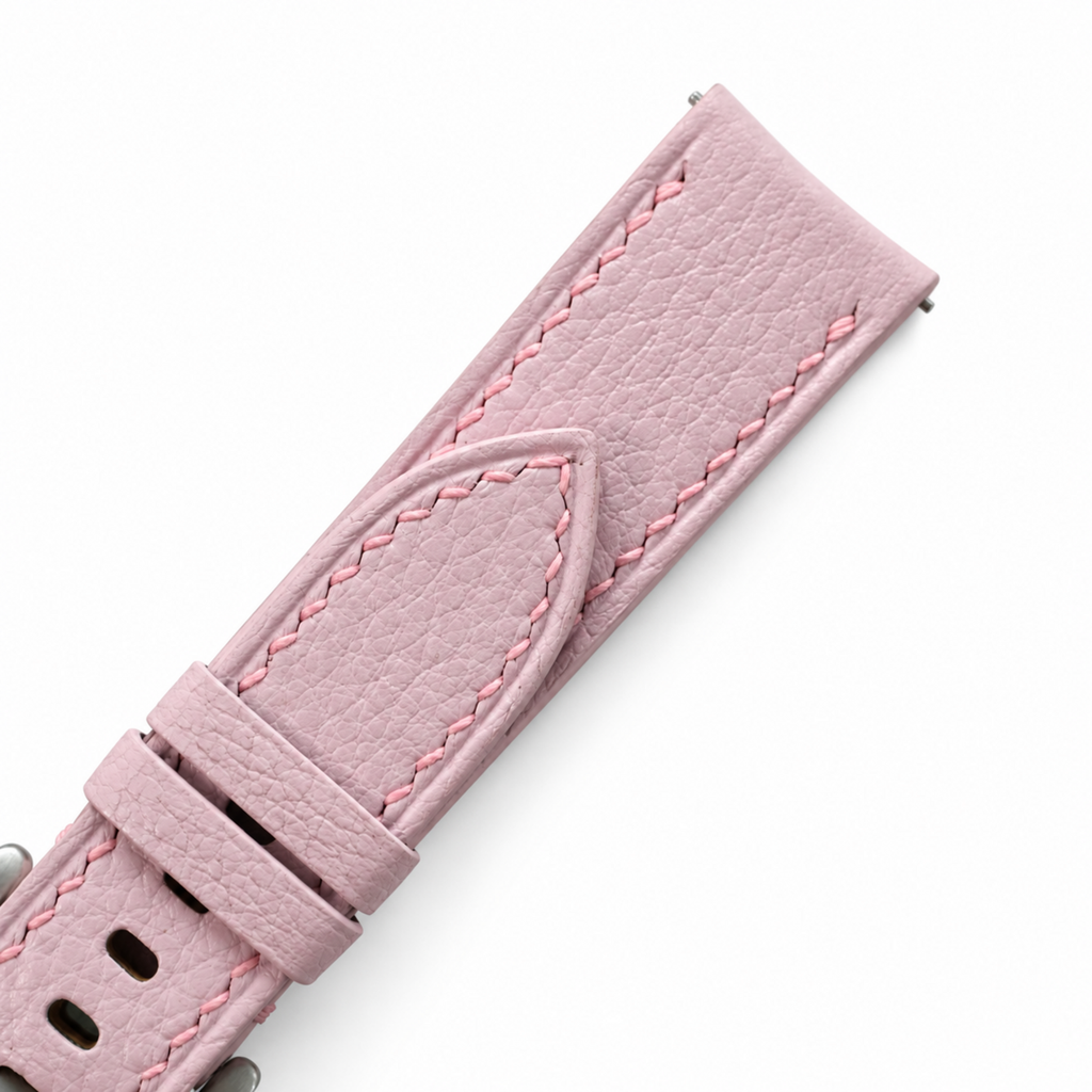 Light Pink Togo Leather Watch Strap