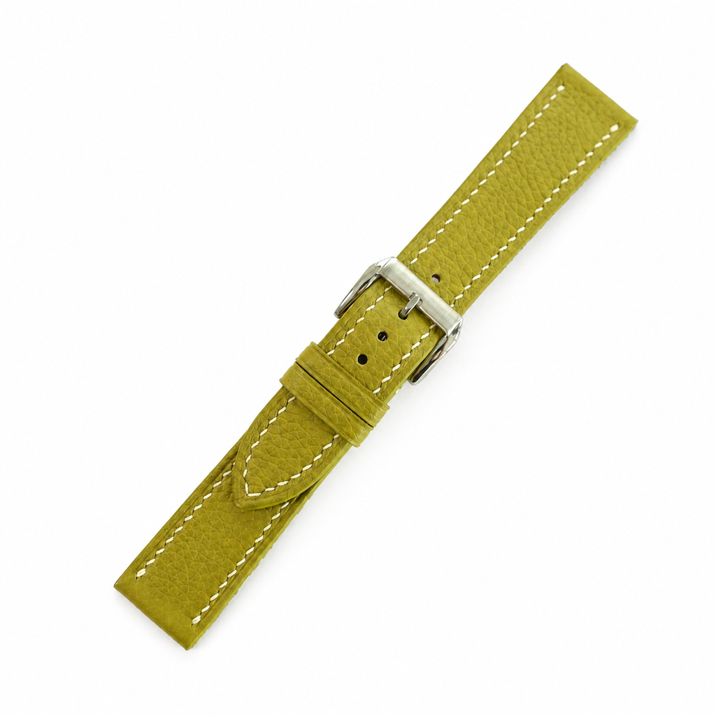 Olive Green Togo Leather Watch Strap