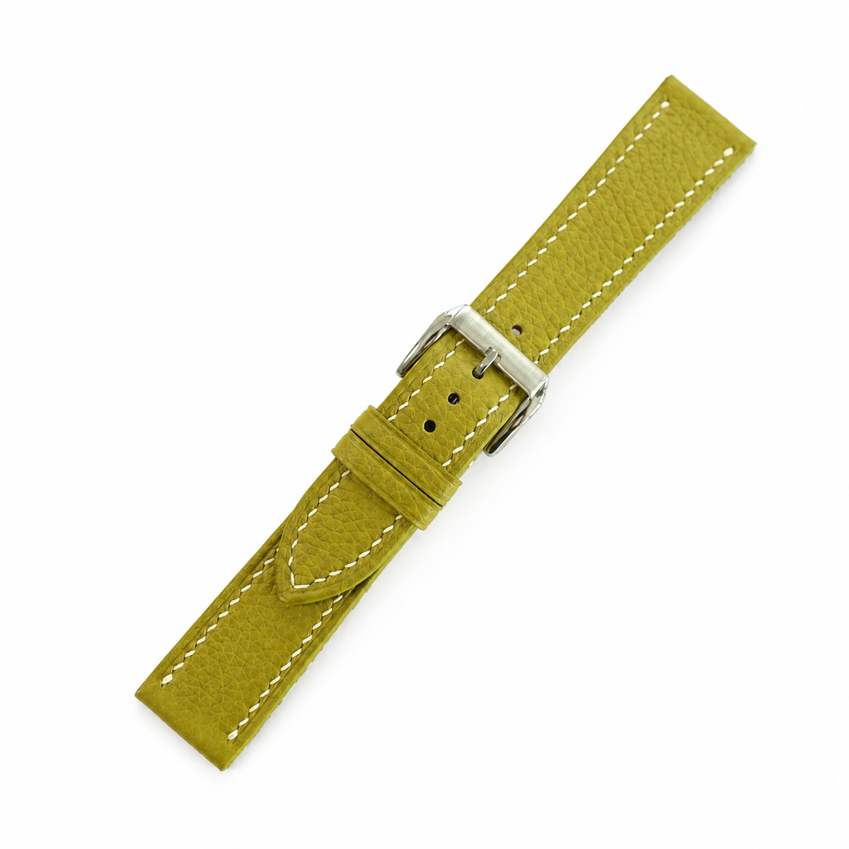 Olive Green Togo Leather Watch Strap