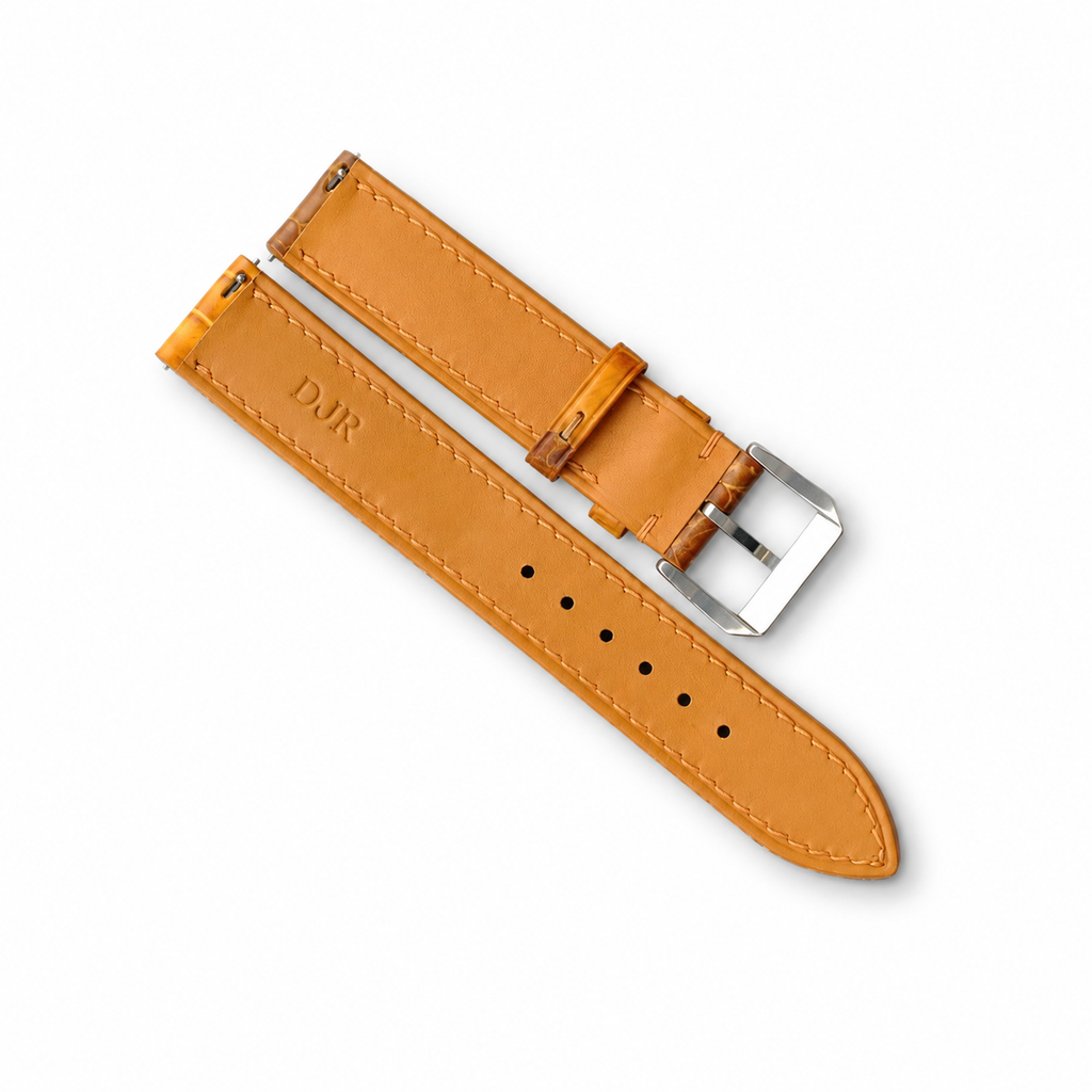 Patina Honey Amber Alligator Leather Watch Strap