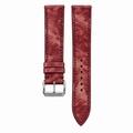 Burgundy Marble Smooth Ostrich Leather Watch Strap