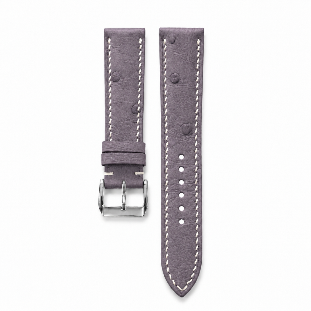 Dusty Mauve Ostrich Leather Watch Strap
