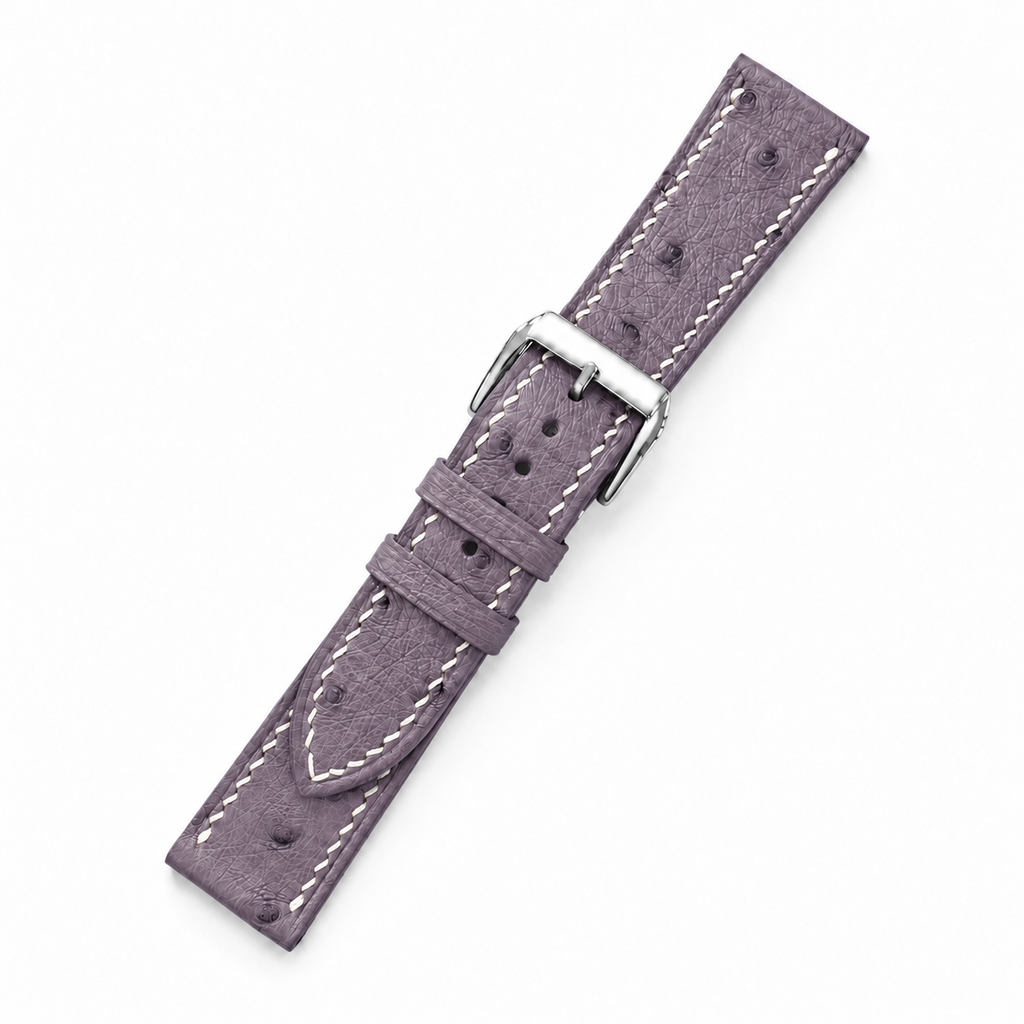 Dusty Mauve Ostrich Leather Watch Strap