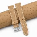Camel Tan Ostrich Leather Watch Strap