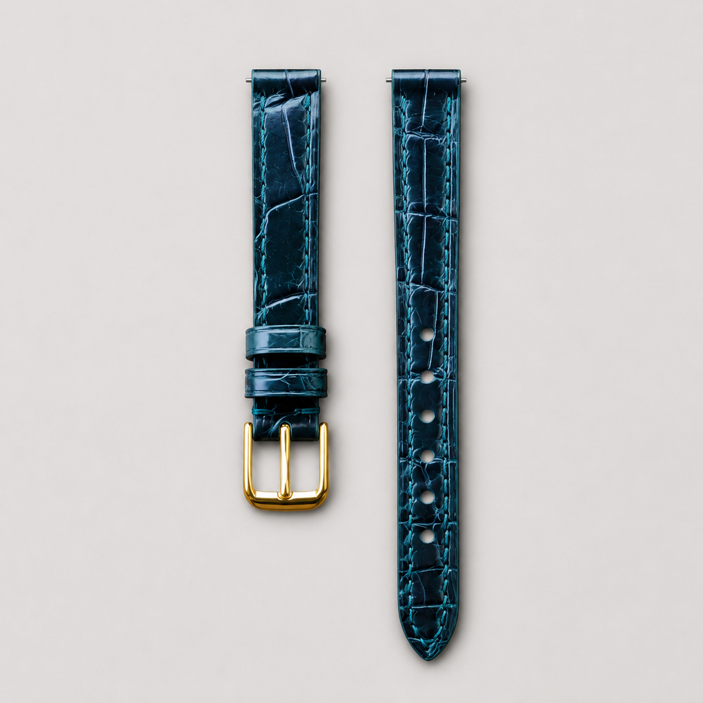 Dark Green Alligator Leather Watch Strap