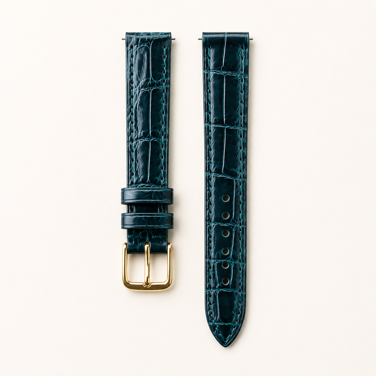 Dark Green Alligator Leather Watch Strap