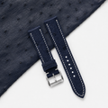Midnight Navy Ostrich Leather Watch Strap