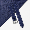 Navy Ostrich Leather Watch Strap
