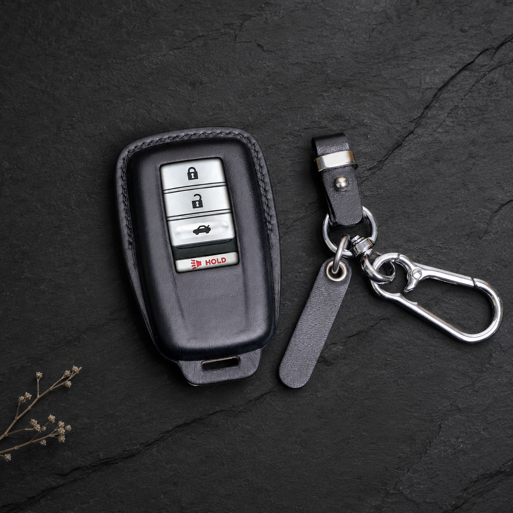 Custom Leather Key Fob Cover Compatible with Acura Integra