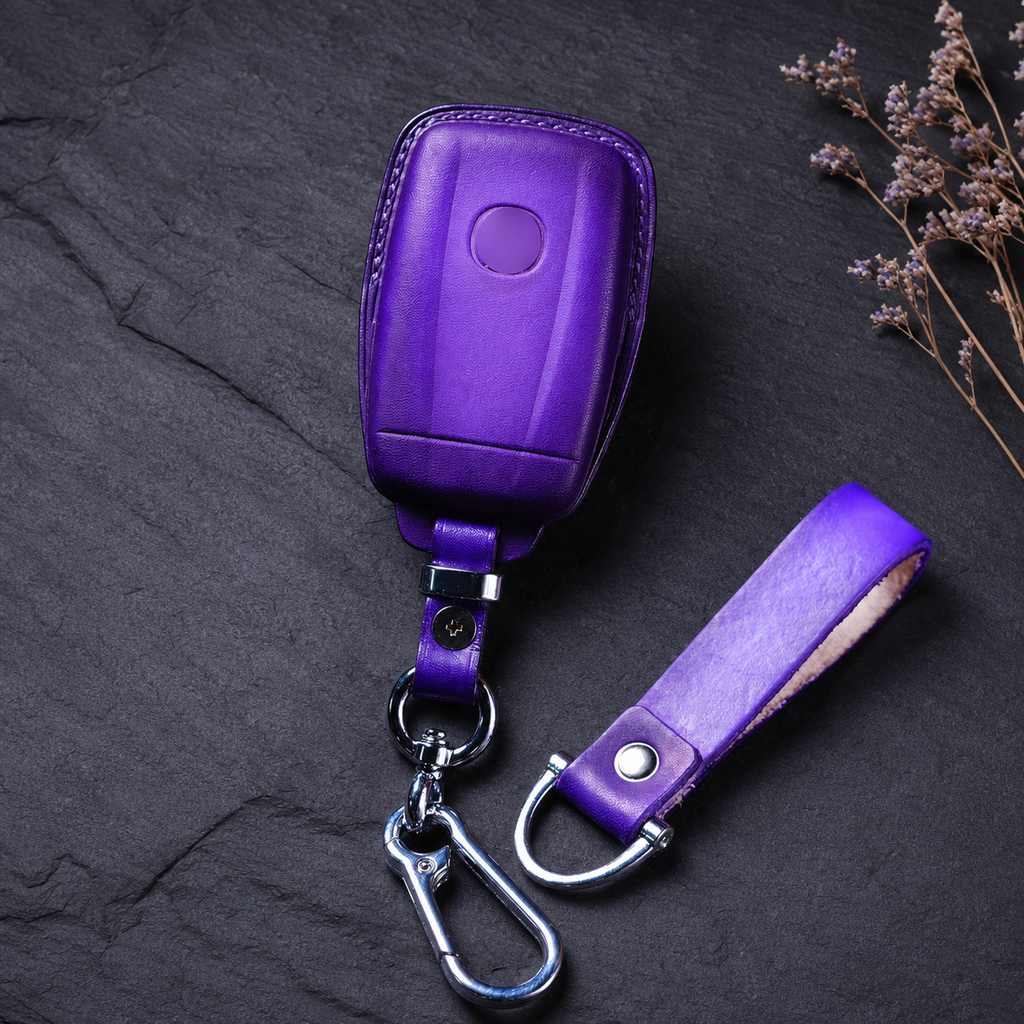 Custom Leather Key Fob Cover Compatible with Acura Integra
