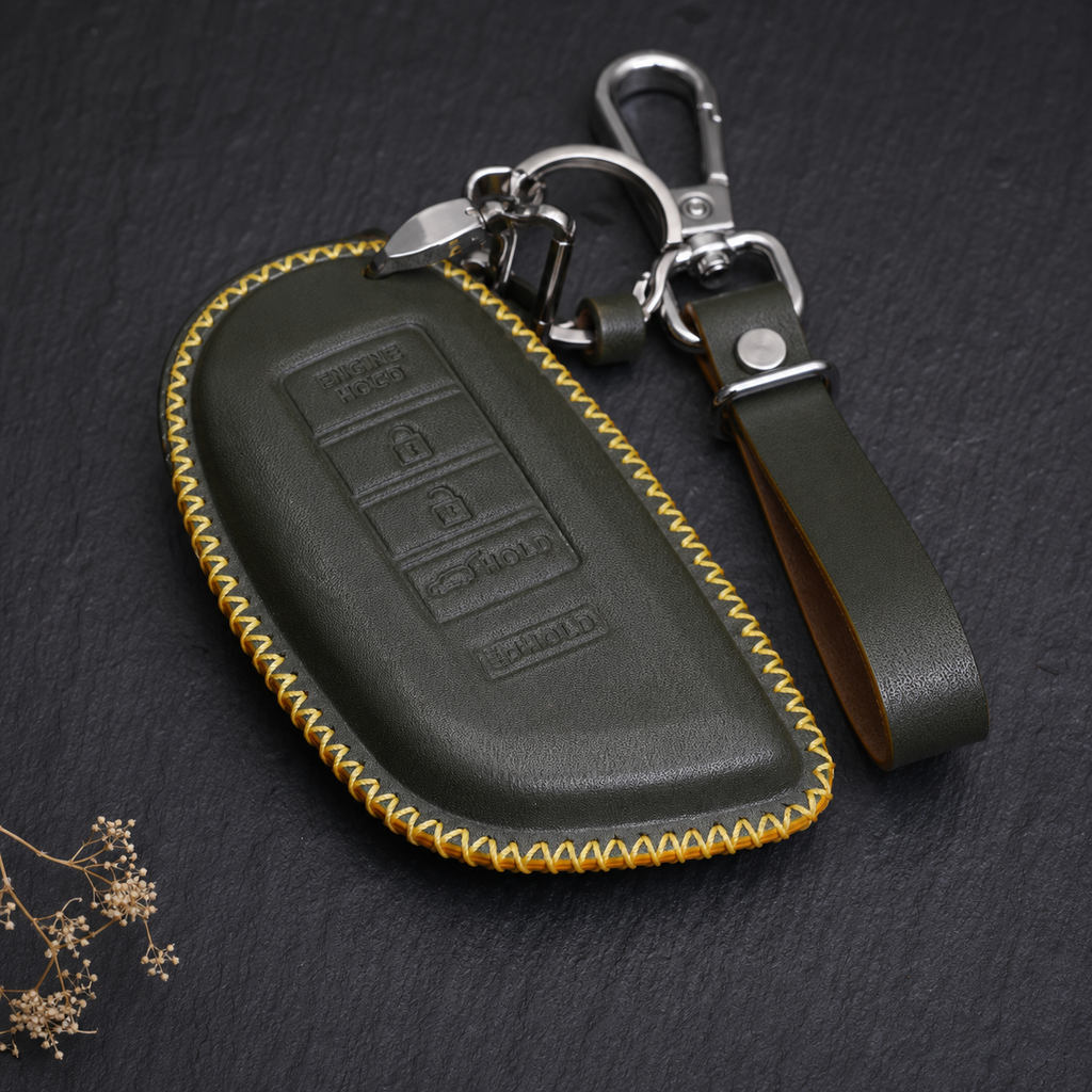 Custom Leather Key Fob Cover Compatible with Acura RDX