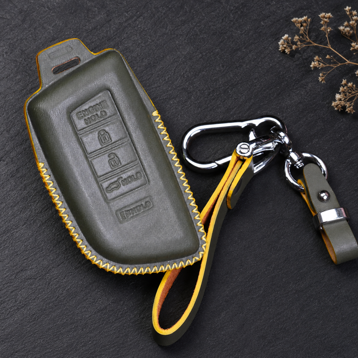 Custom Leather Key Fob Cover Compatible with Acura RDX