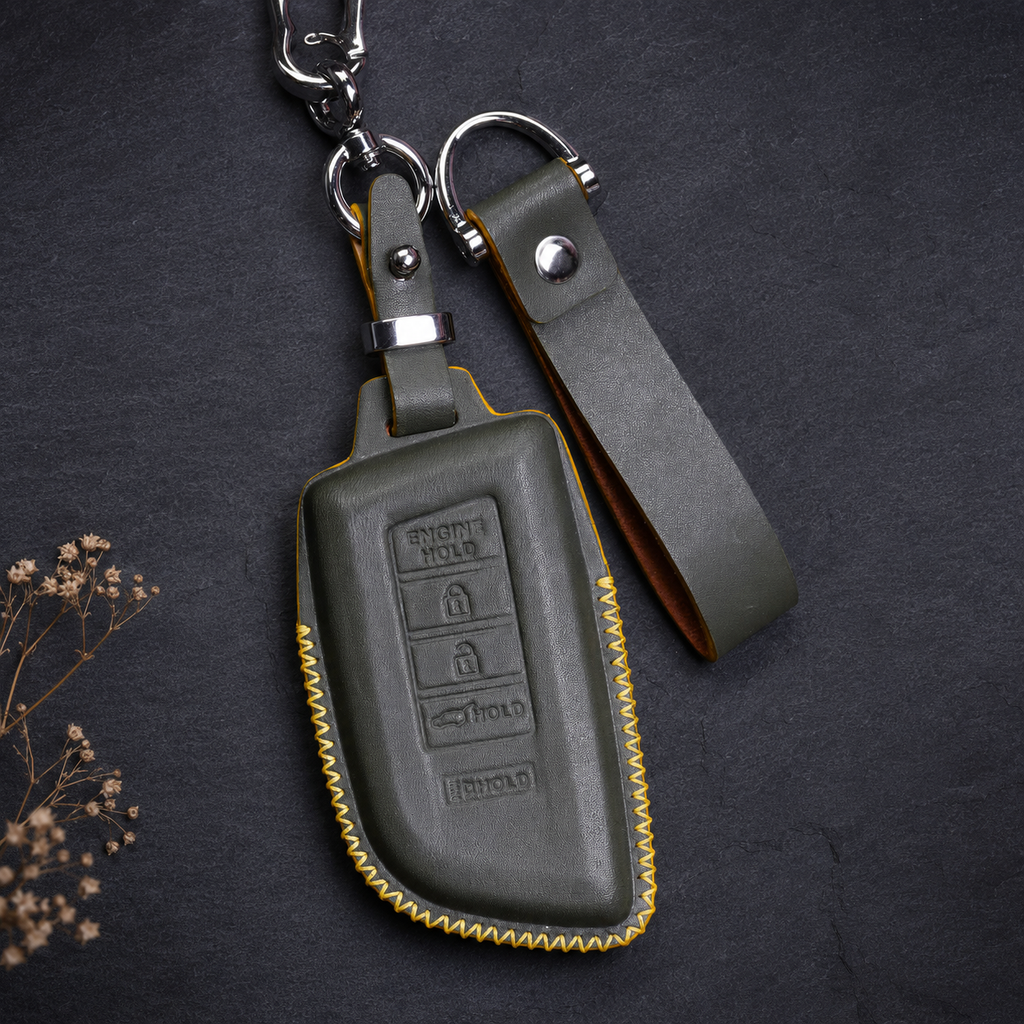 Custom Leather Key Fob Cover Compatible with Acura RDX