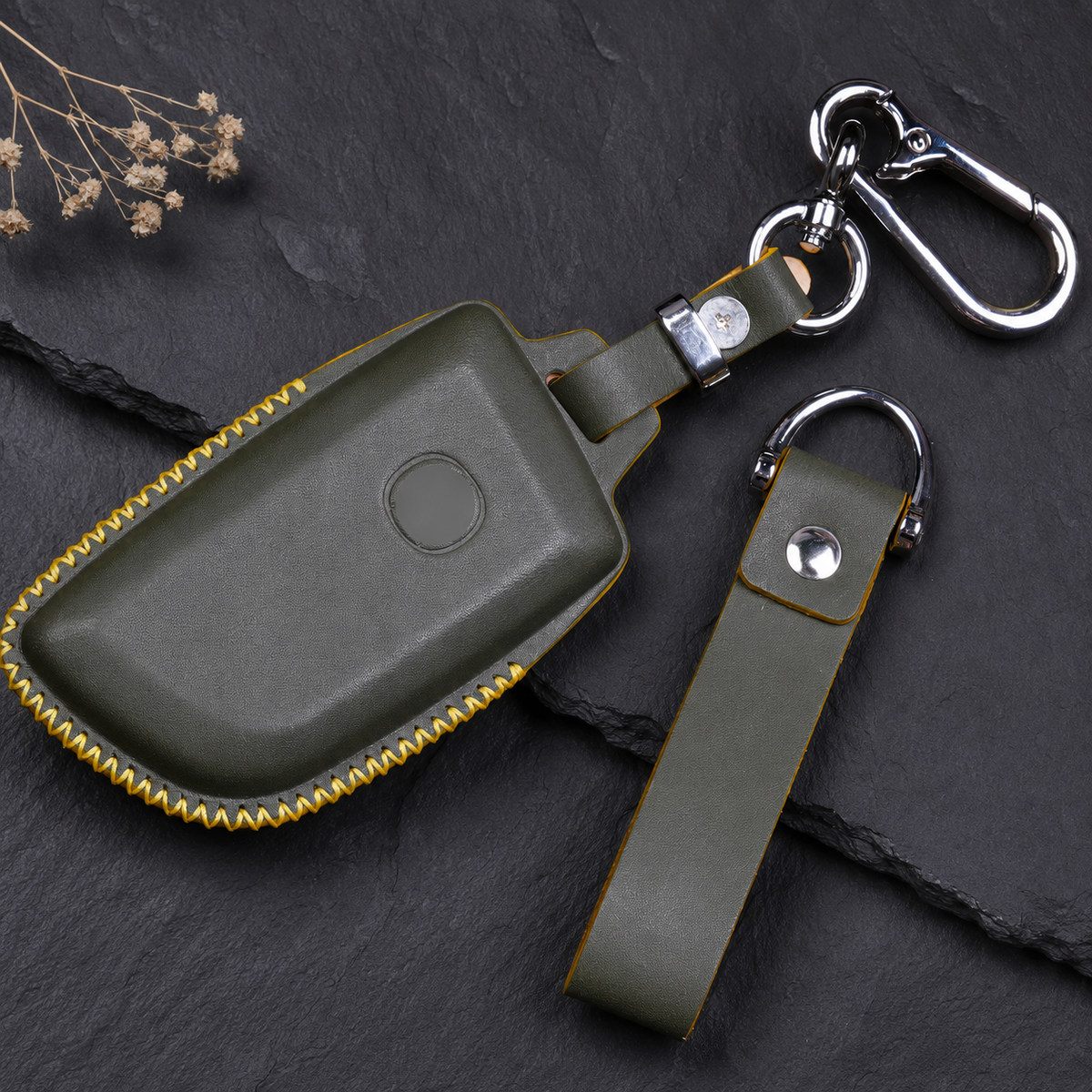 Custom Leather Key Fob Cover Compatible with Acura RDX