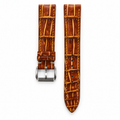 Amber Brown Patina Alligator Leather Watch Strap
