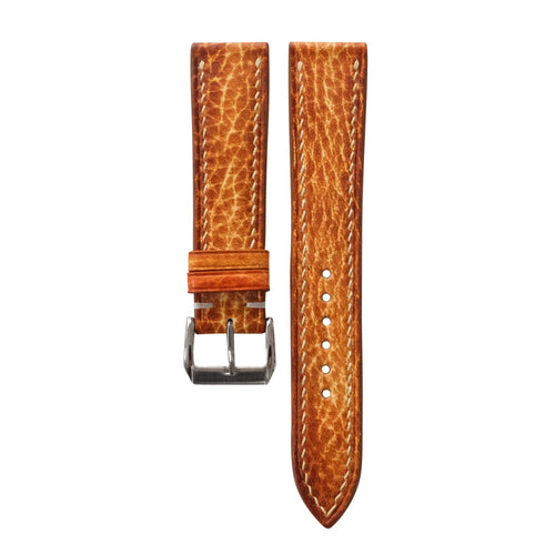 Amber Brown Patina Italian Leather Watch Strap