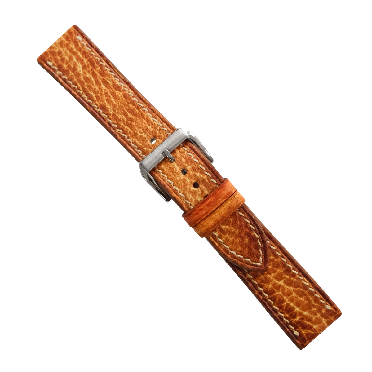 Amber Brown Patina Italian Leather Watch Strap
