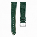 Flat Forest Green Lizard Leather Watch Strap
