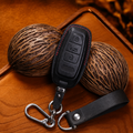 Custom Leather Key Fob Cover Compatible with Audi e-tron, e-tron GT, Q4, Q6, Q8