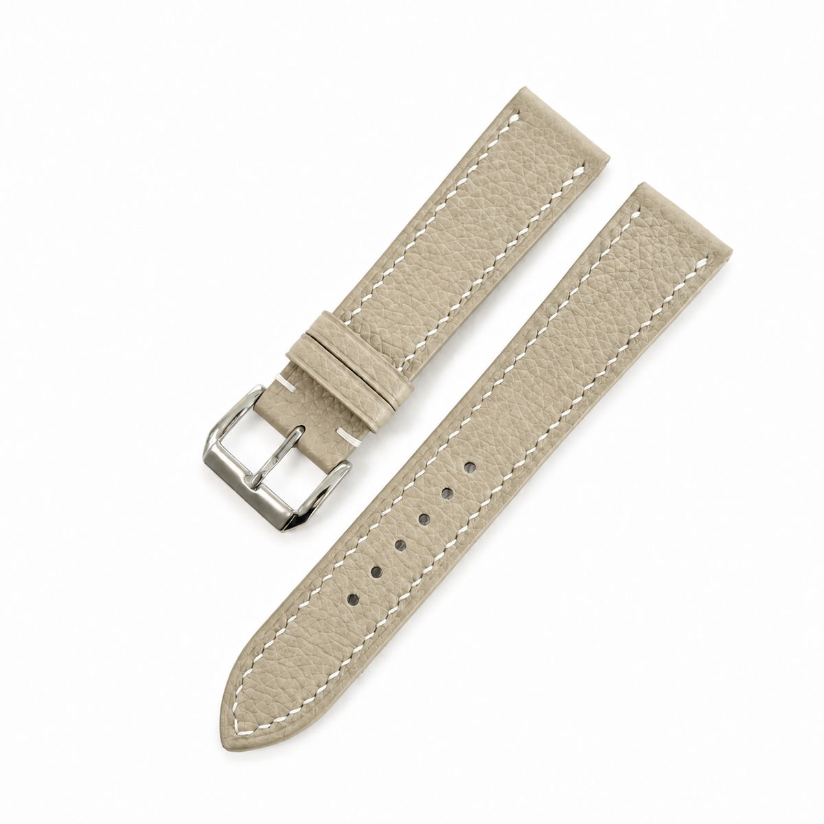 Beige Togo Leather Watch Strap