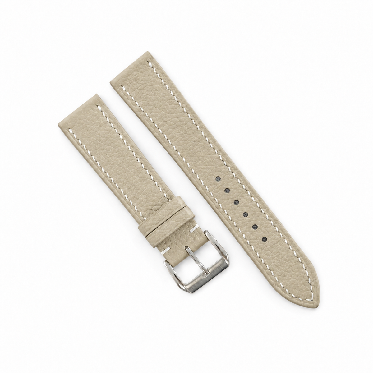 Beige Togo Leather Watch Strap