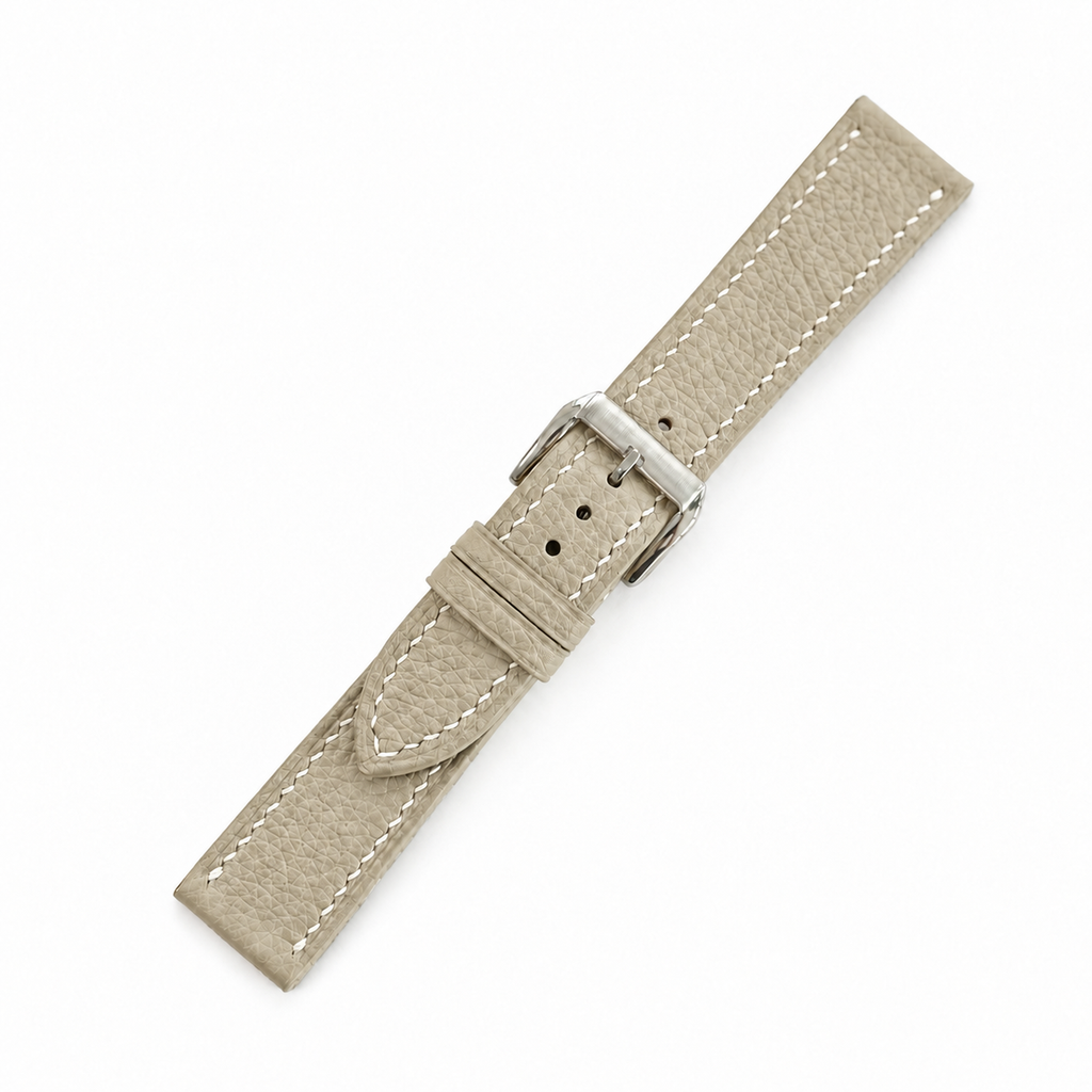 Beige Togo Leather Watch Strap