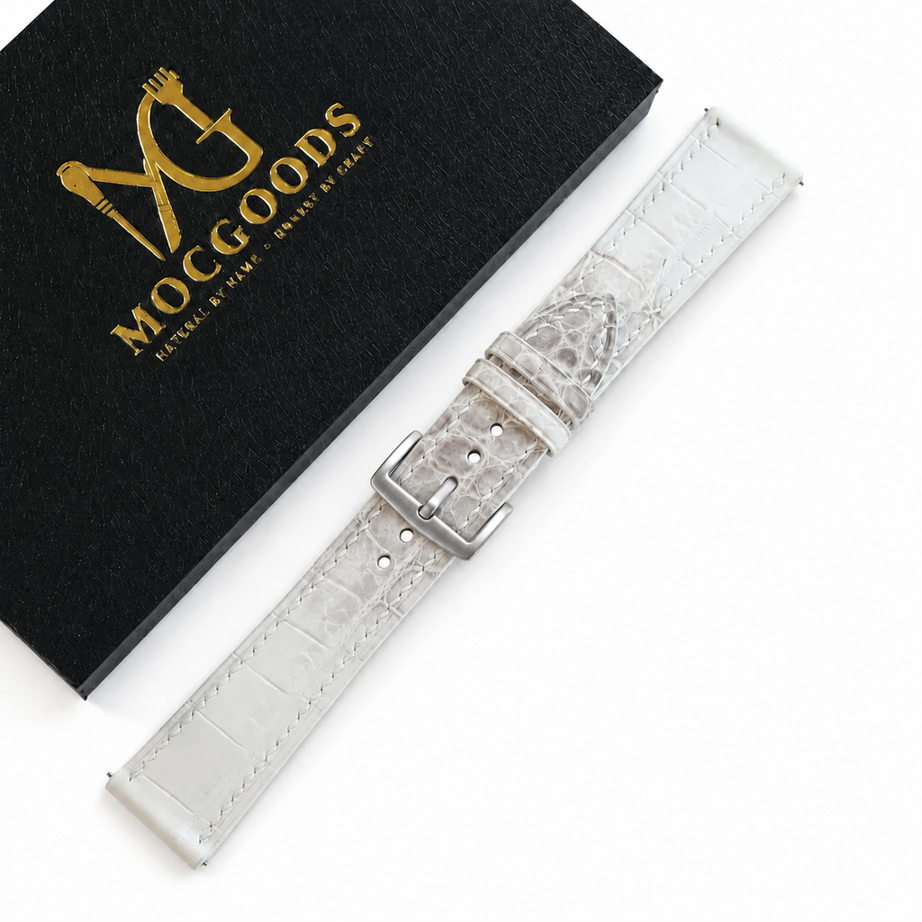 Flat Himalayan Alligator Leather Watch Strap