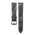 Black Gray Shark Leather Watch Strap