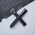 Black Hornback Alligator Leather Watch Strap