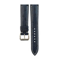 Padded Black Ostrich Leather Watch Strap
