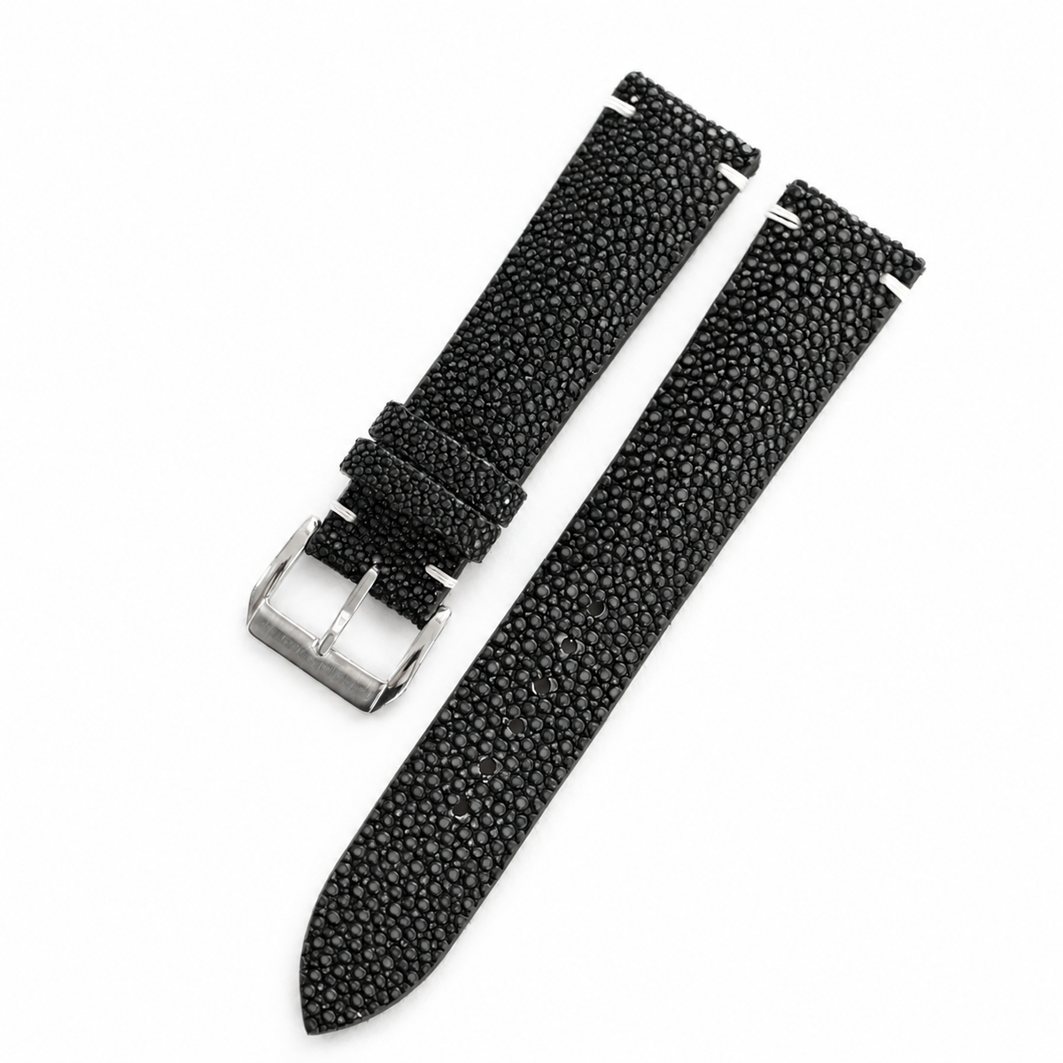 Black Stingray Leather Watch Strap