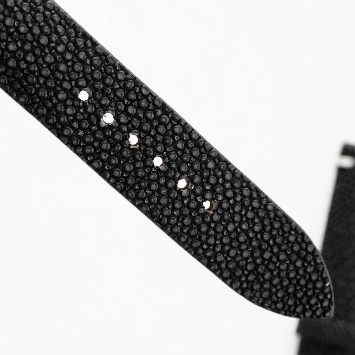 Black Stingray Leather Watch Strap