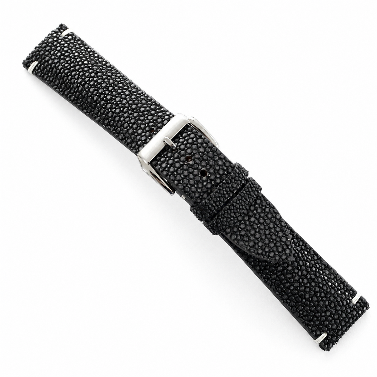 Black Stingray Leather Watch Strap