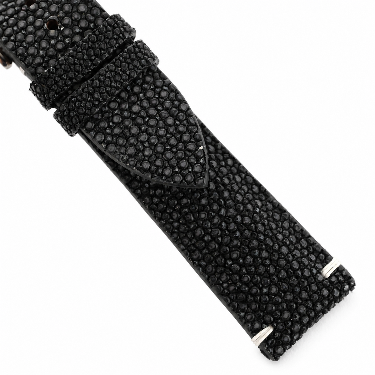 Black Stingray Leather Watch Strap