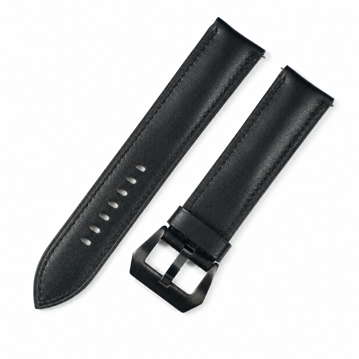 Black Swift Leather Watch Strap