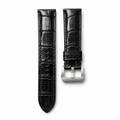 Black Alligator Leather Watch Strap