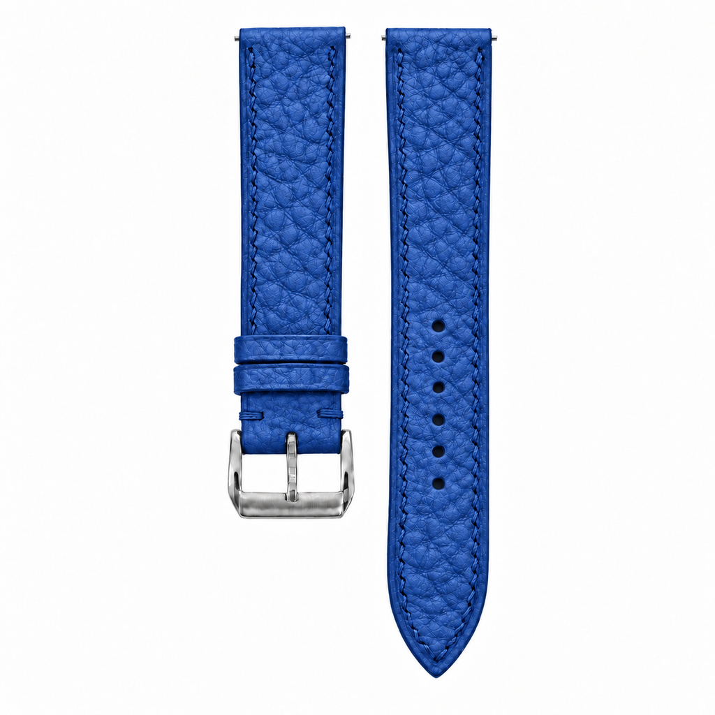 Blue Togo Leather Watch Strap