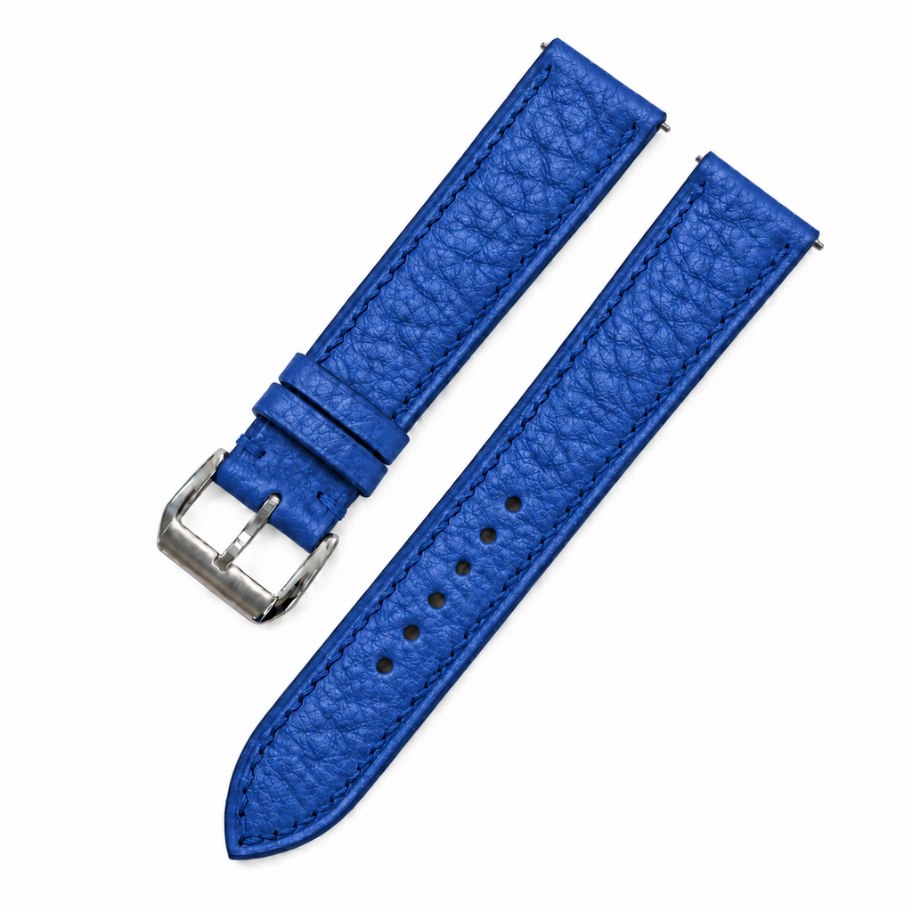 Blue Togo Leather Watch Strap