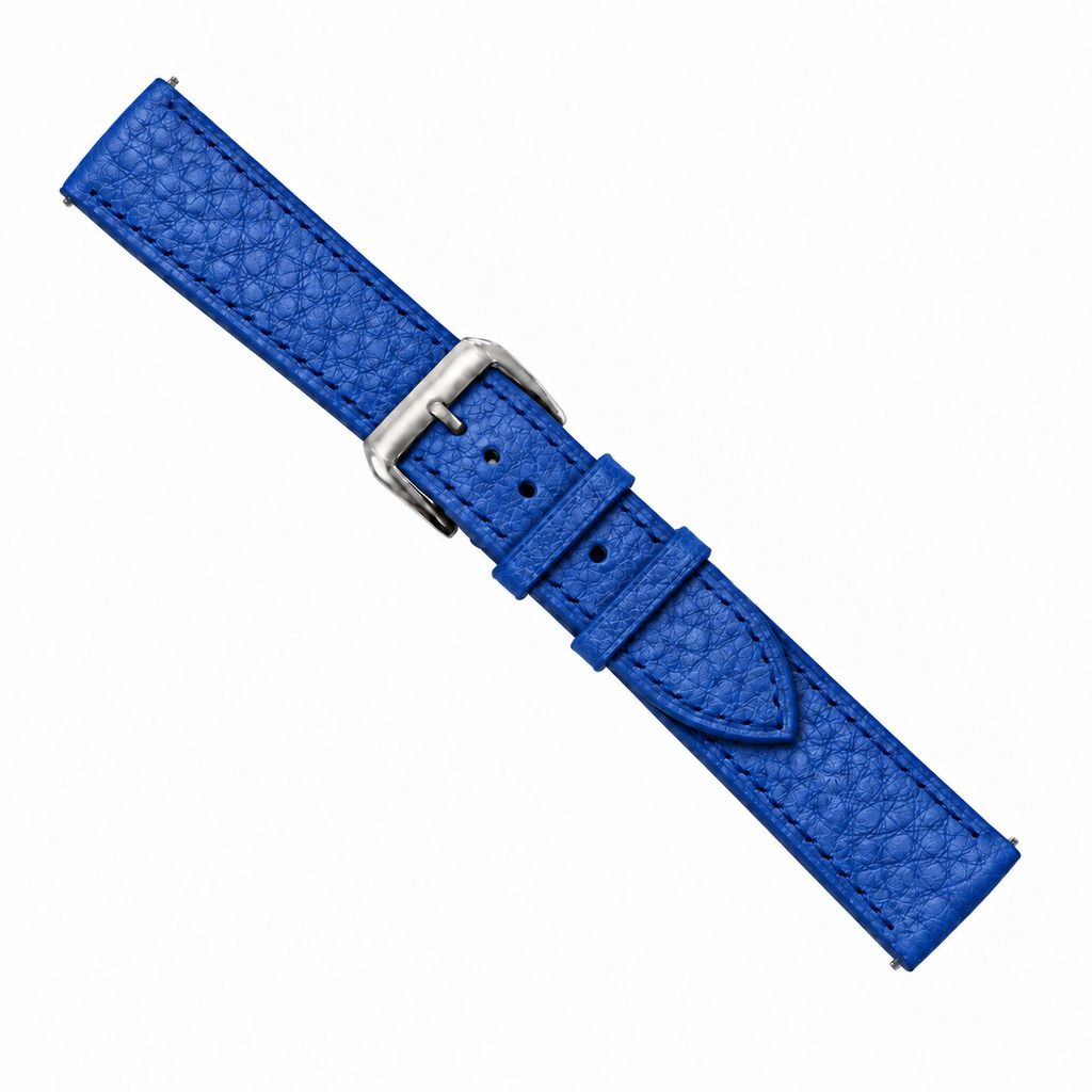 Blue Togo Leather Watch Strap