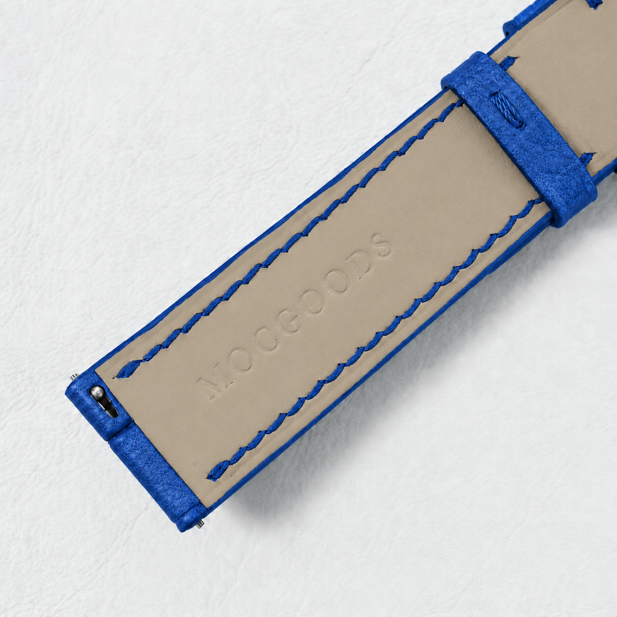 Blue Togo Leather Watch Strap