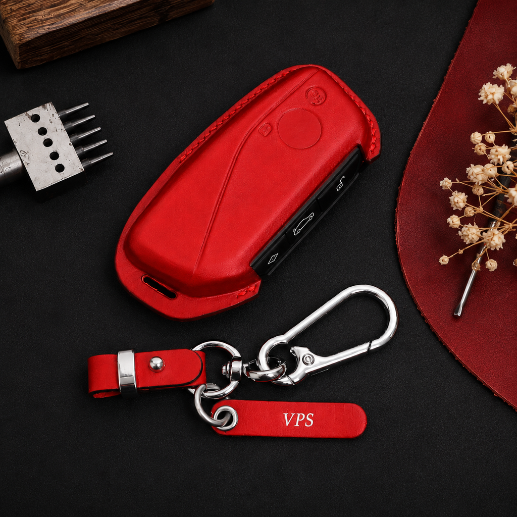 Custom Leather Key Fob Cover Compatible with BMW X Series