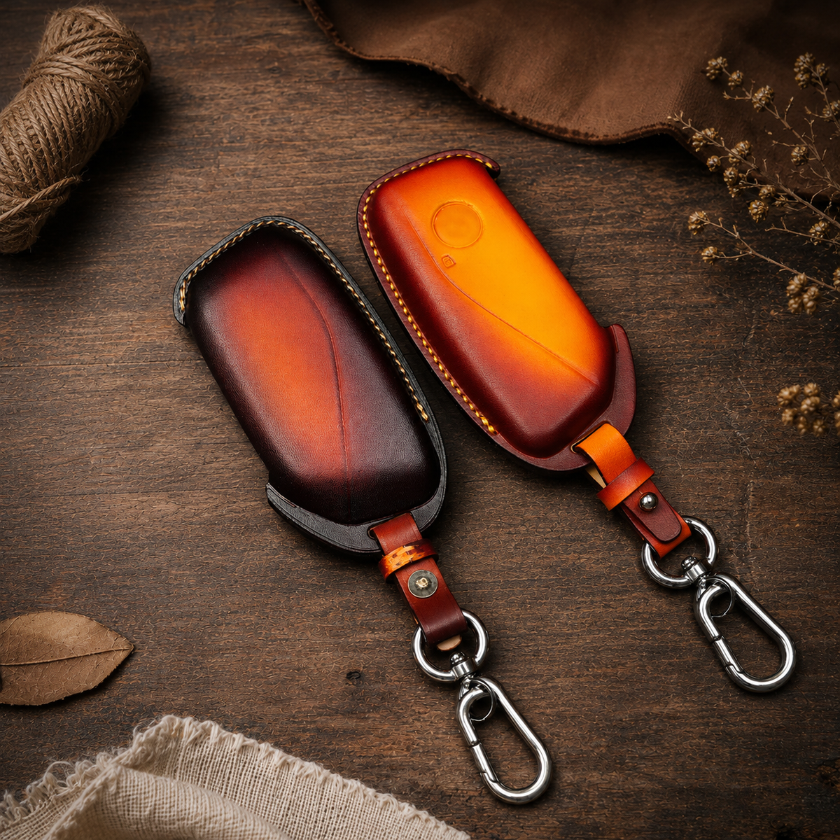 Custom Leather Key Fob Cover Compatible with BMW X Series