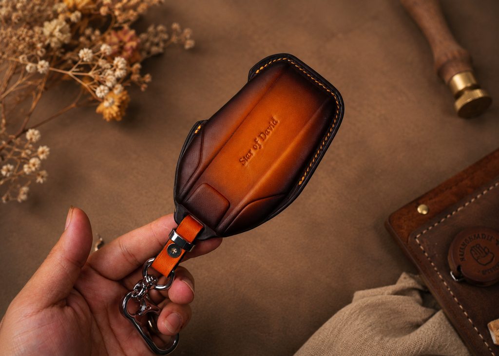 Custom Leather Key Fob Cover Compatible with BMW X Series, i Series and G Series