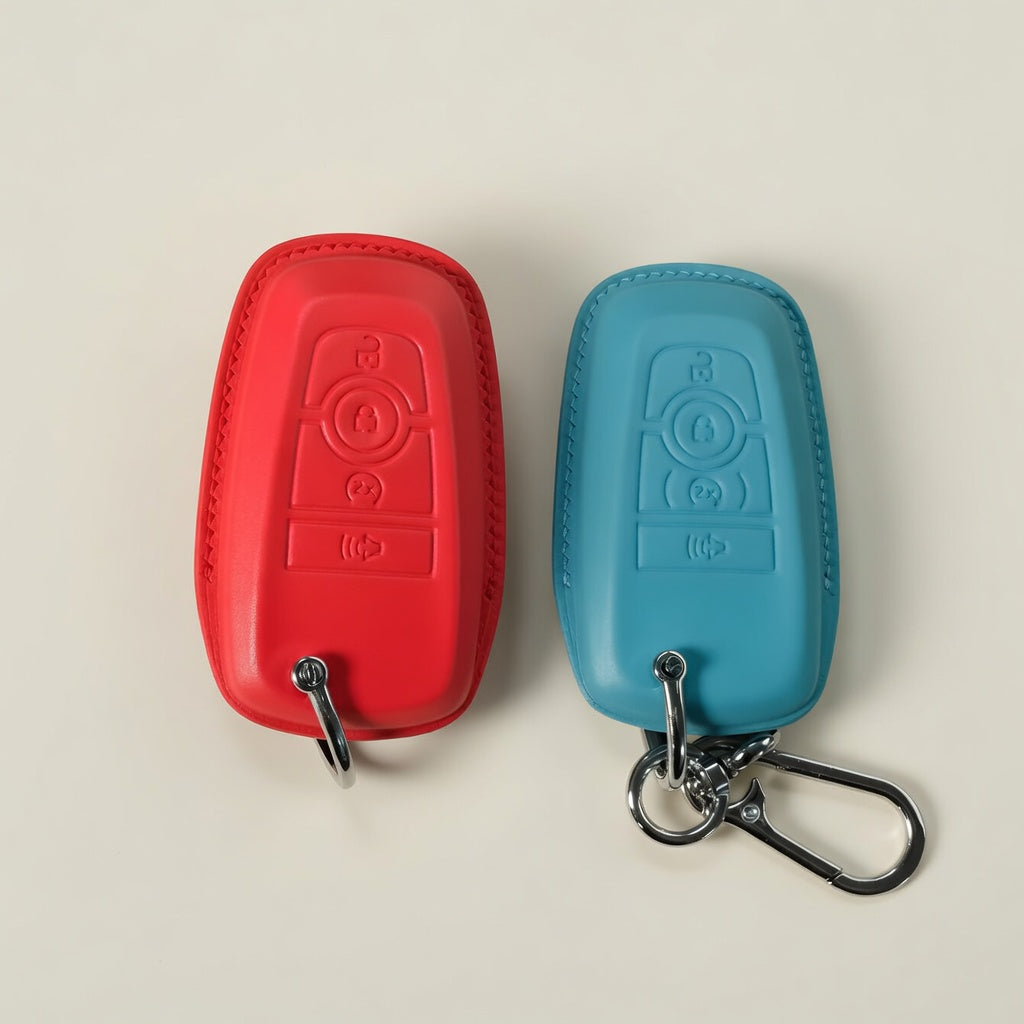 Personalized Leather Key Fob Cover Compatible with Ford Bronco